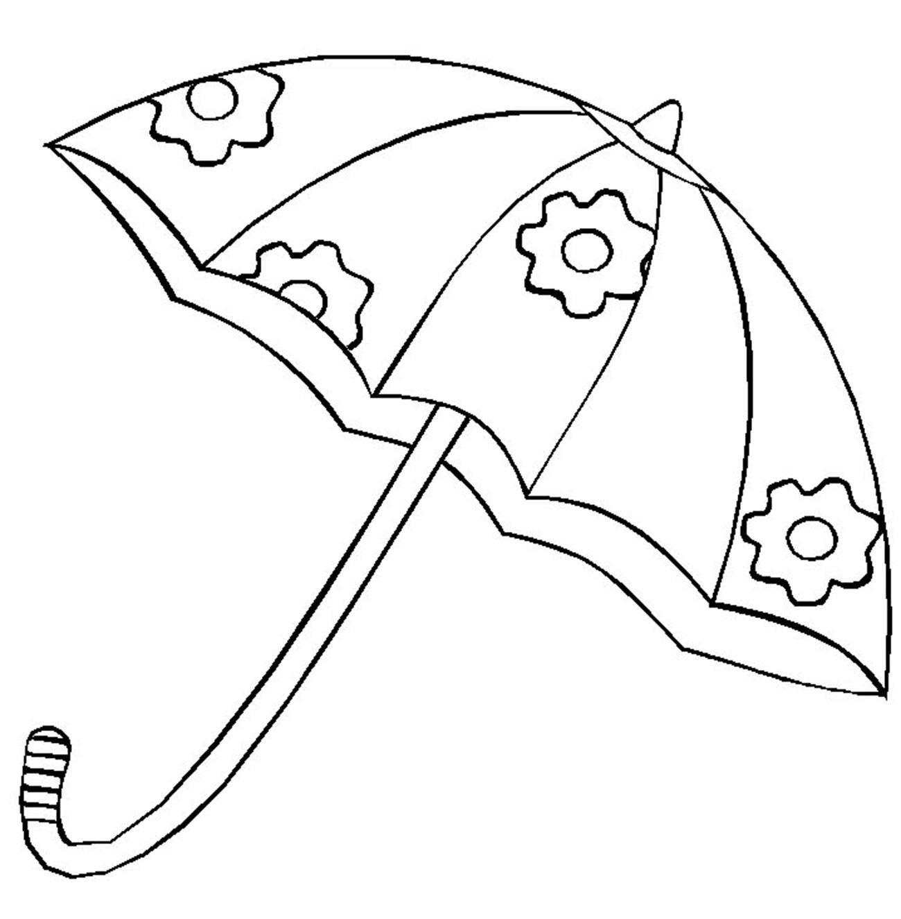 Зонтик раскраска для детей - 67 фото