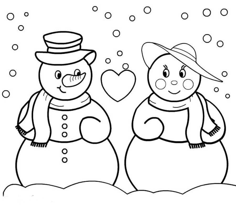 Раскраски Снеговик рисунок (20 шт.) - скачать или распечатать бесплатно #