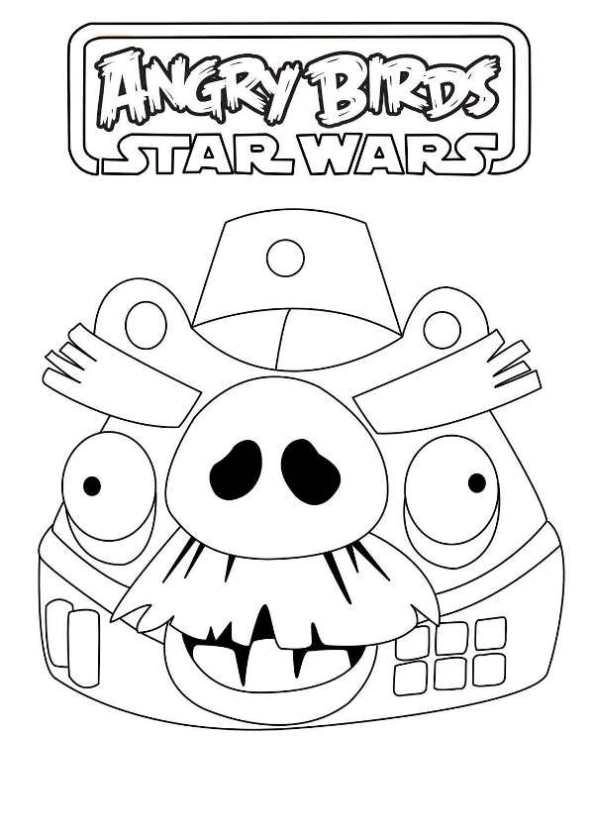 Kids-n-Fun | Coloring page Angry Birds Star Wars chewbacca