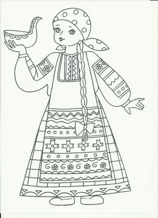 Национальный костюм рисунок для детей