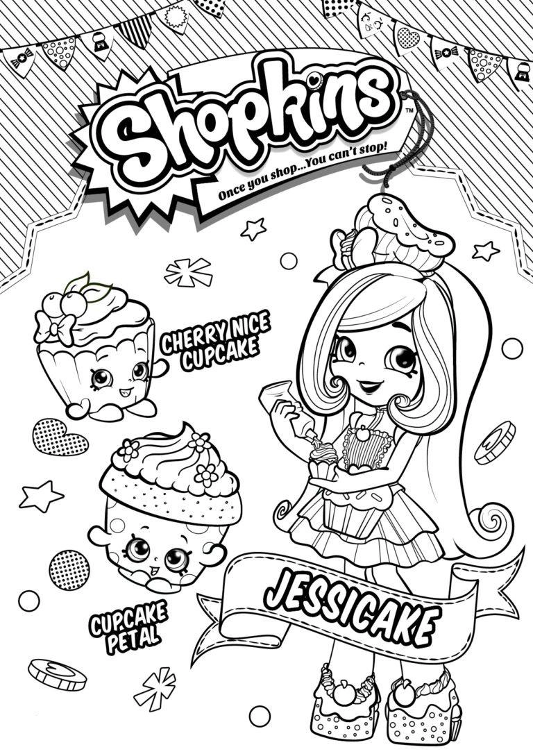 Раскраски Шопкинсы (Shopkins) – каталог всех сезонов на одной странице